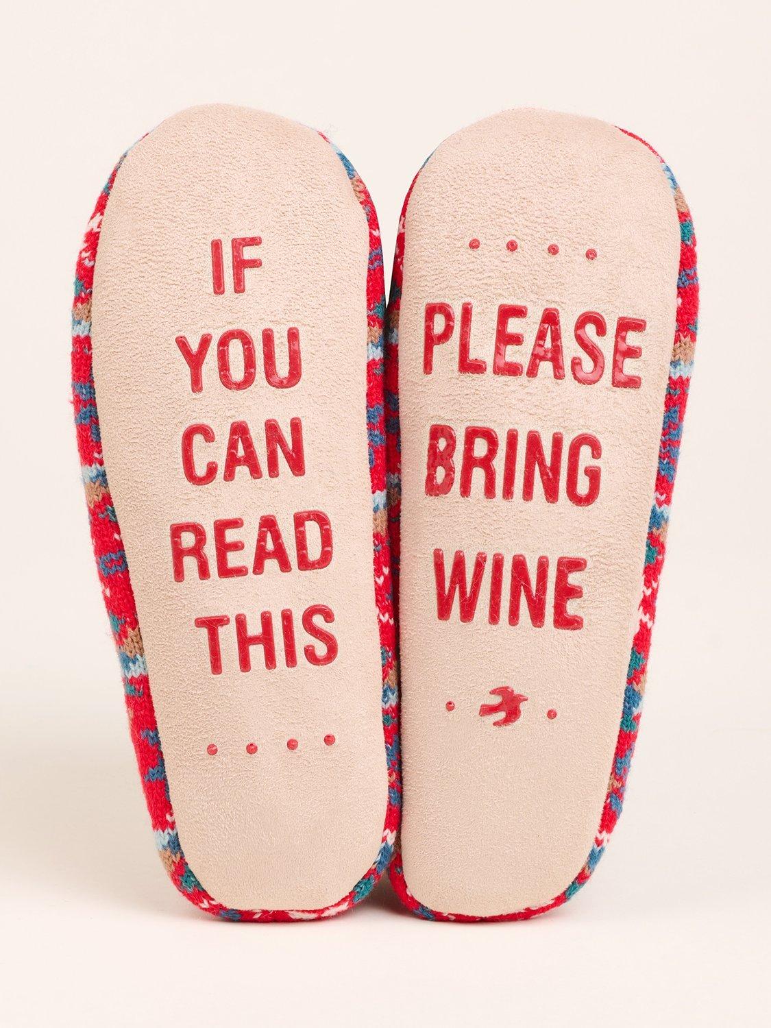 Product image 1 of 4, which shows Brakeburn Bring Wine Slipper Socks, Red, S