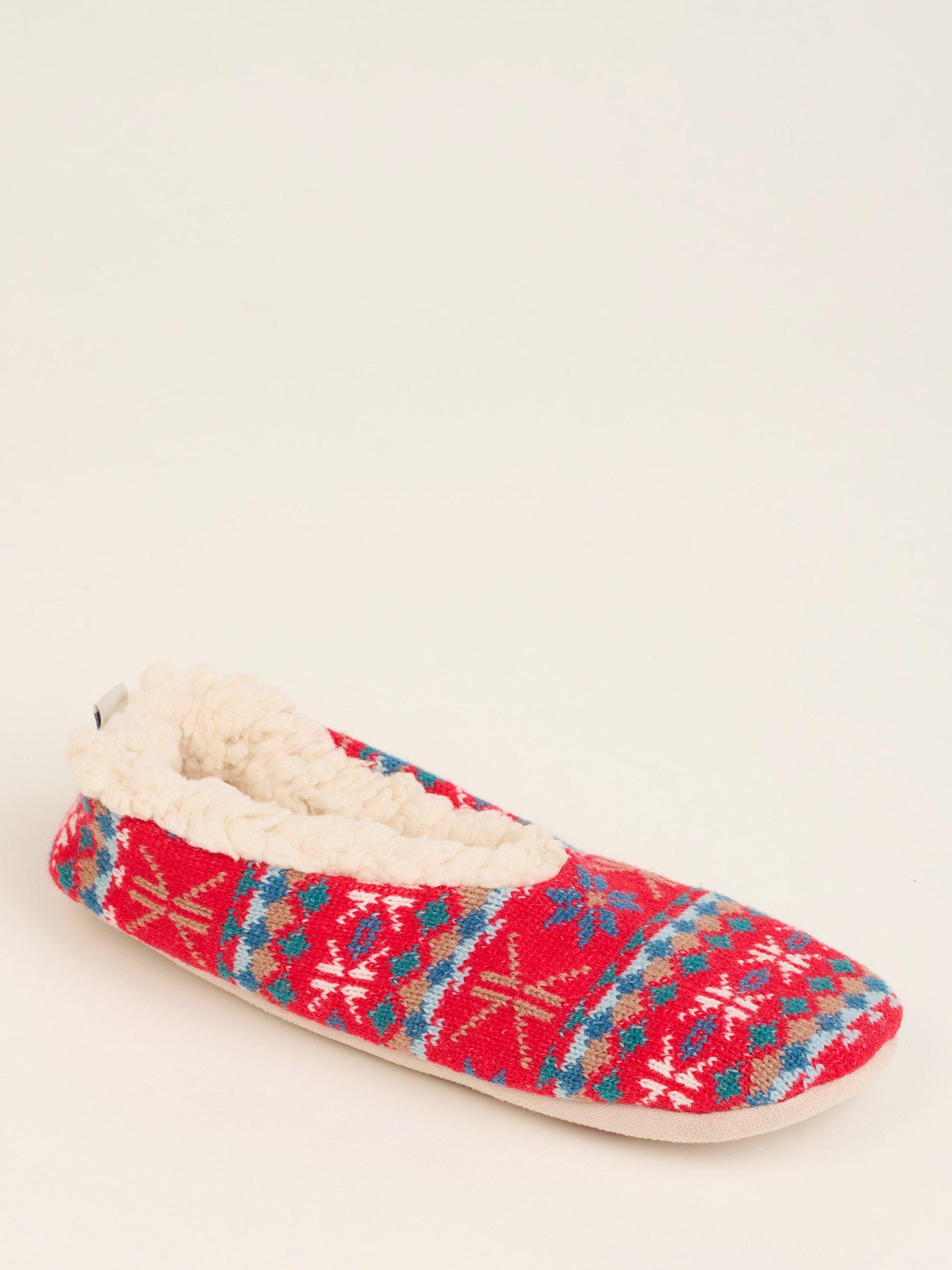 Product image 3 of 4, which shows Brakeburn Bring Wine Slipper Socks, Red, S