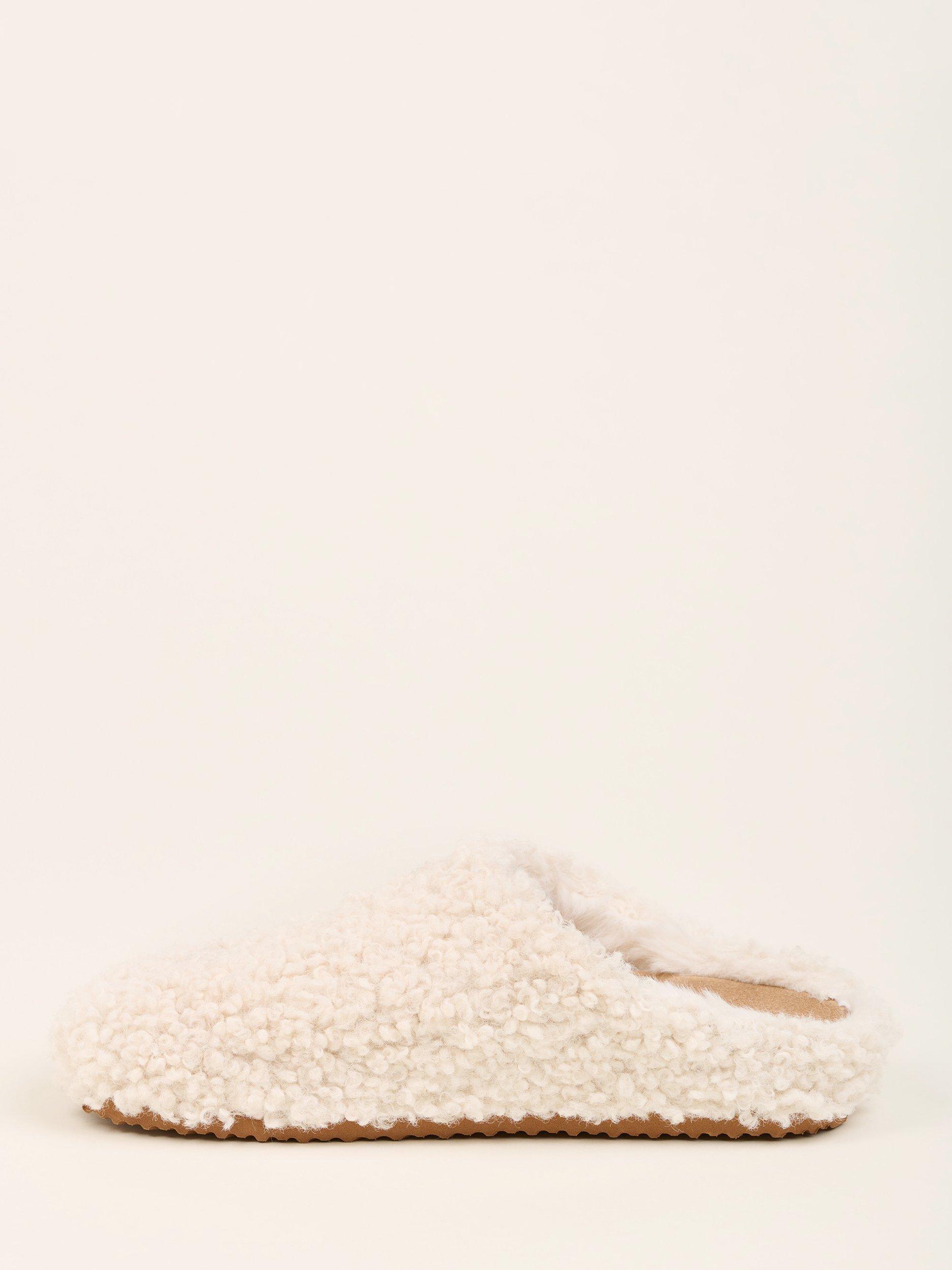 Product image 3 of 4, which shows Brakeburn Boucle Slippers, Cream, 3