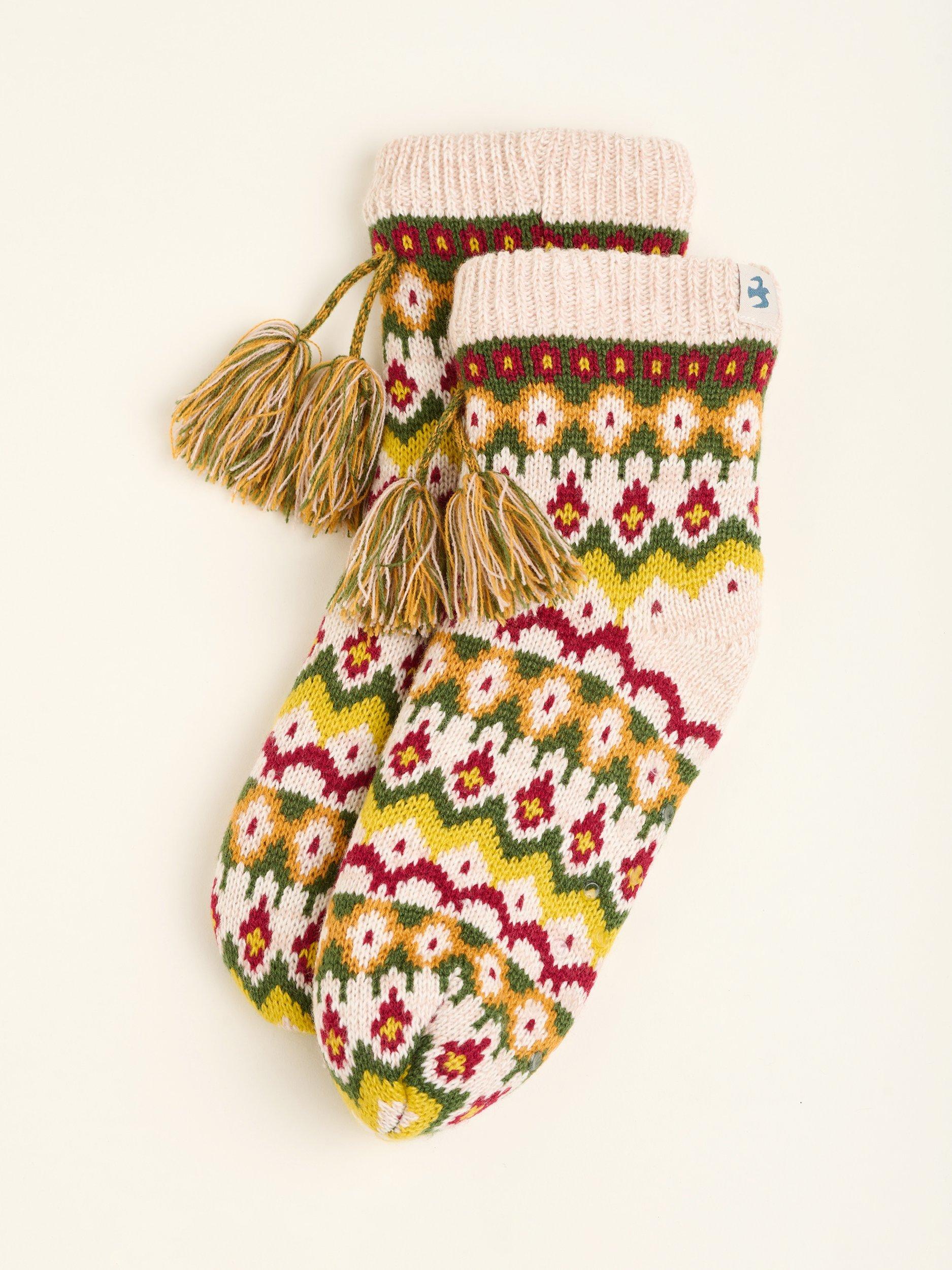 Product image 1 of 1, which shows Brakeburn Fair Isle Knit Slipper Socks, Multi