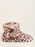 Brakeburn Leopard Bring Coffe Slipper Boots, Brown/Multi
