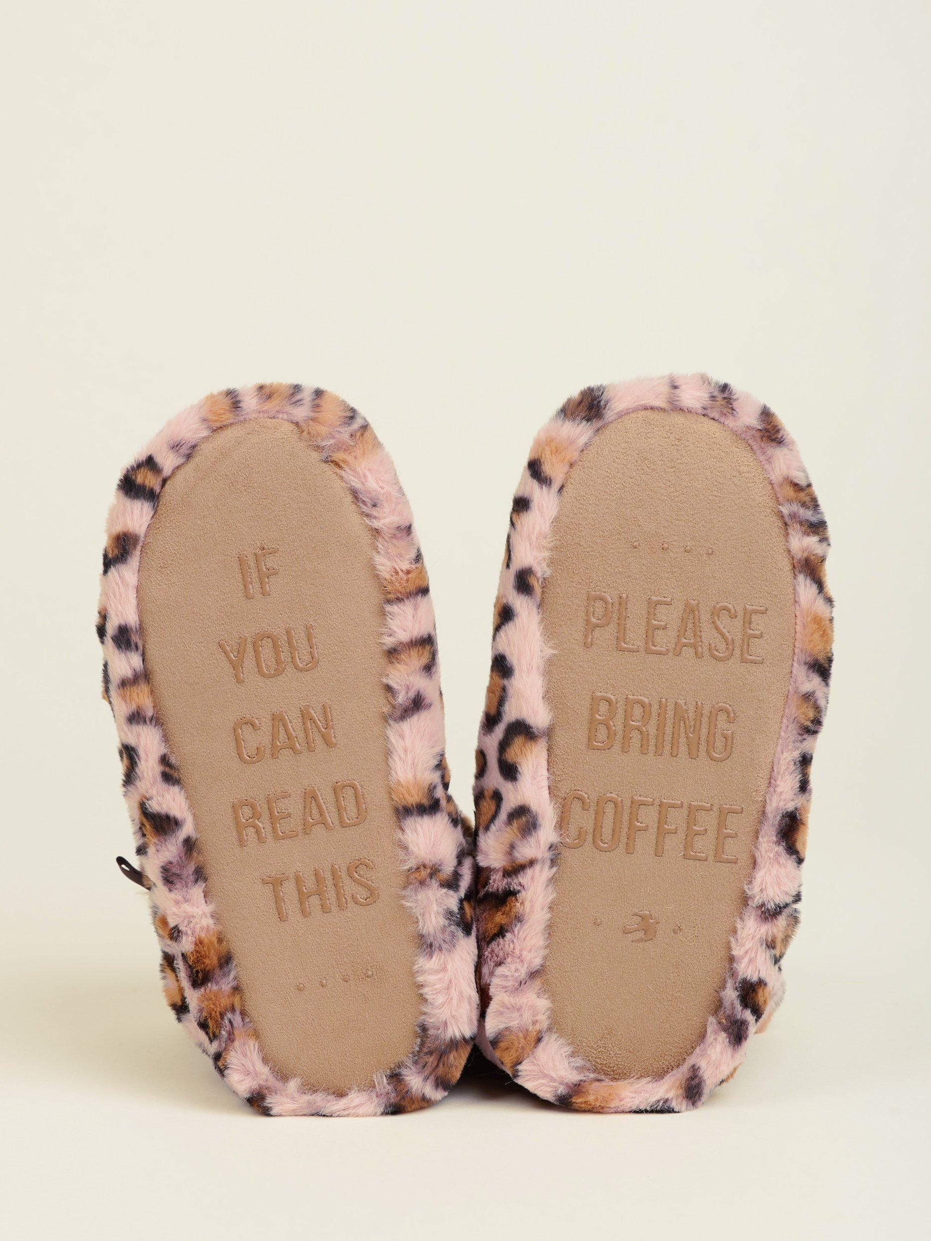 Product image 2 of 5, which shows Brakeburn Leopard Bring Coffe Slipper Boots, Brown/Multi, S
