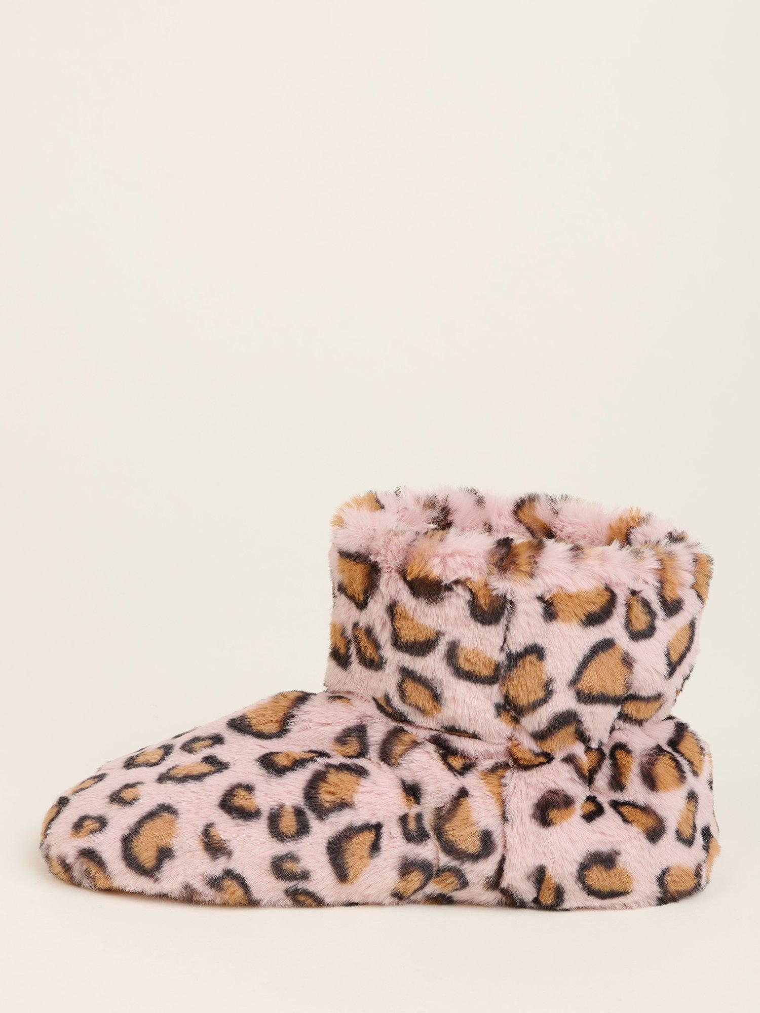 Product image 4 of 5, which shows Brakeburn Leopard Bring Coffe Slipper Boots, Brown/Multi, S