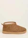 Brakeburn Leopard Suede Slipper Boots, Brown, Brown