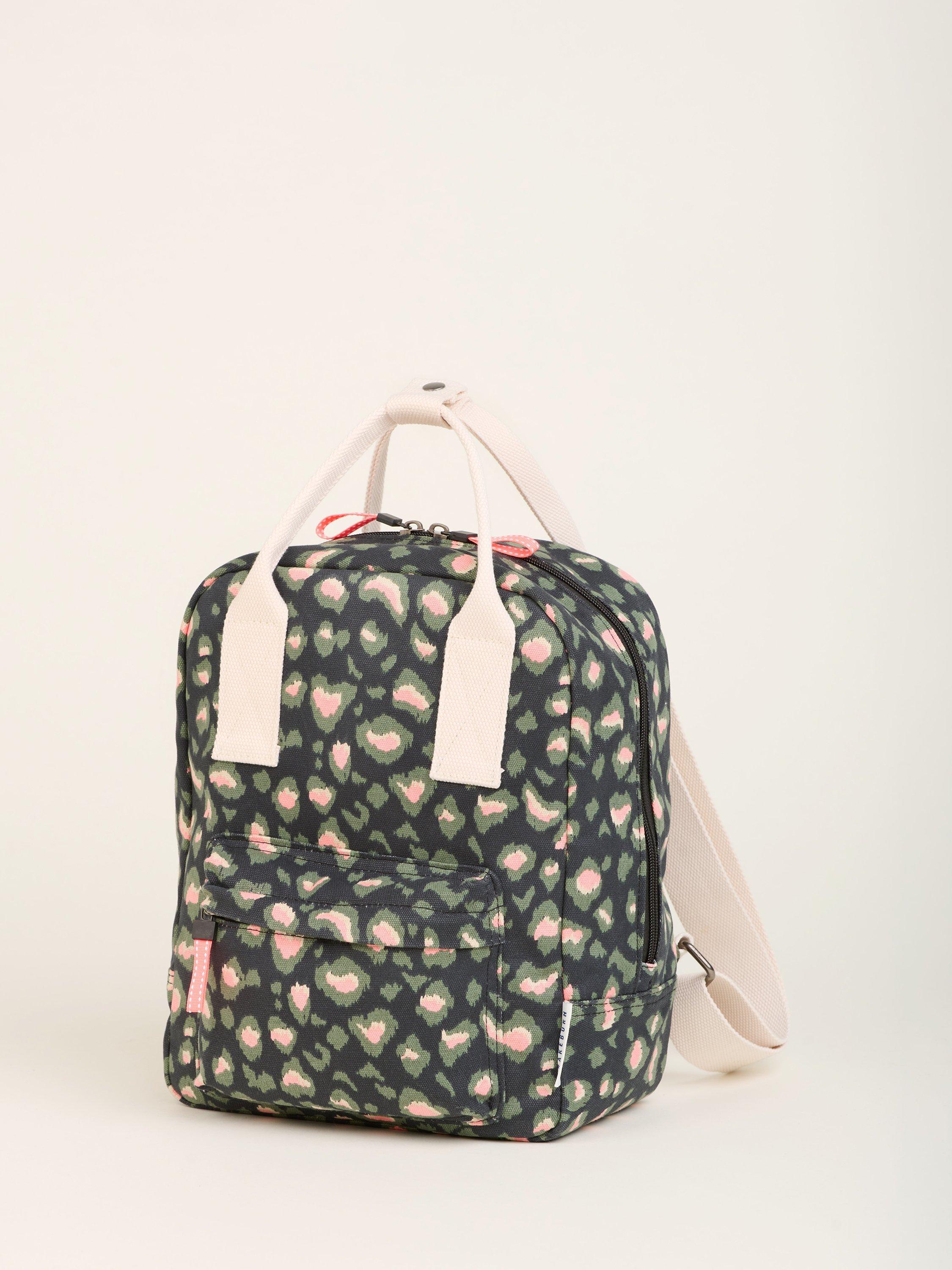 Product image 3 of 4, which shows Brakeburn Khaki Leopard Print Classic Backpack, Charcoal