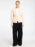 SELECTED FEMME Sia Alpaca Wool Blend Tie Cardigan, Cream