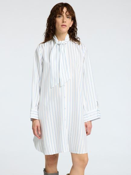 Selected Mairin Stripe Shirt, White, White