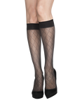 Charnos Spot Diamond Knee High Tights, Black