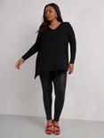 Live Unlimited Curve Asymmetric Jersey Top, Black