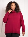 Live Unlimited Curve Roll Neck Jumper, Red