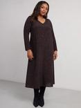 Live Unlimited Curve Leopard Print Dress, Black/Multi, Black/Multi
