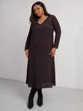 Live Unlimited Curve Leopard Print Dress, Black/Multi, Black/Multi