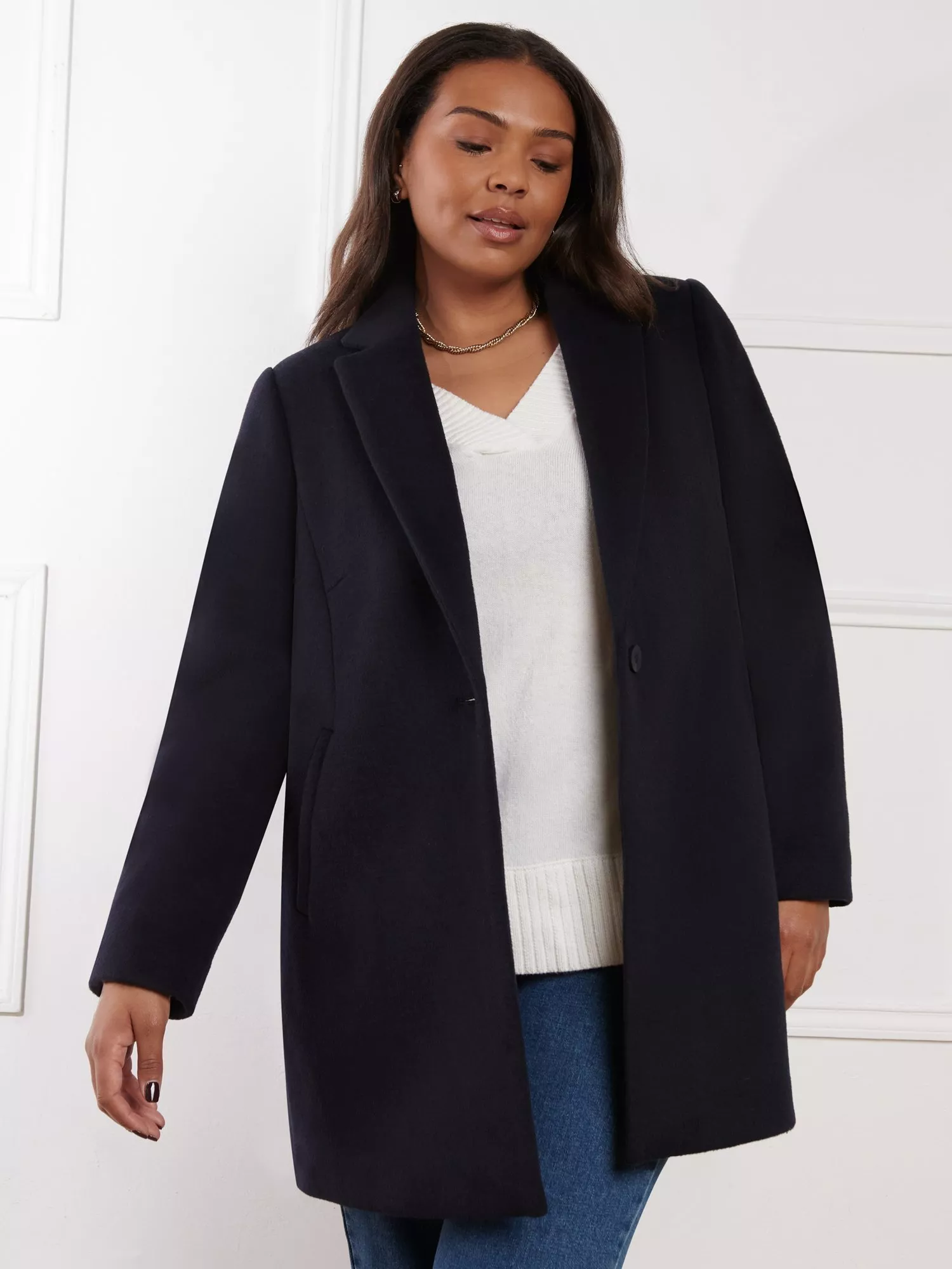 Live Unlimited Curve Wool Blend Jacket Navy