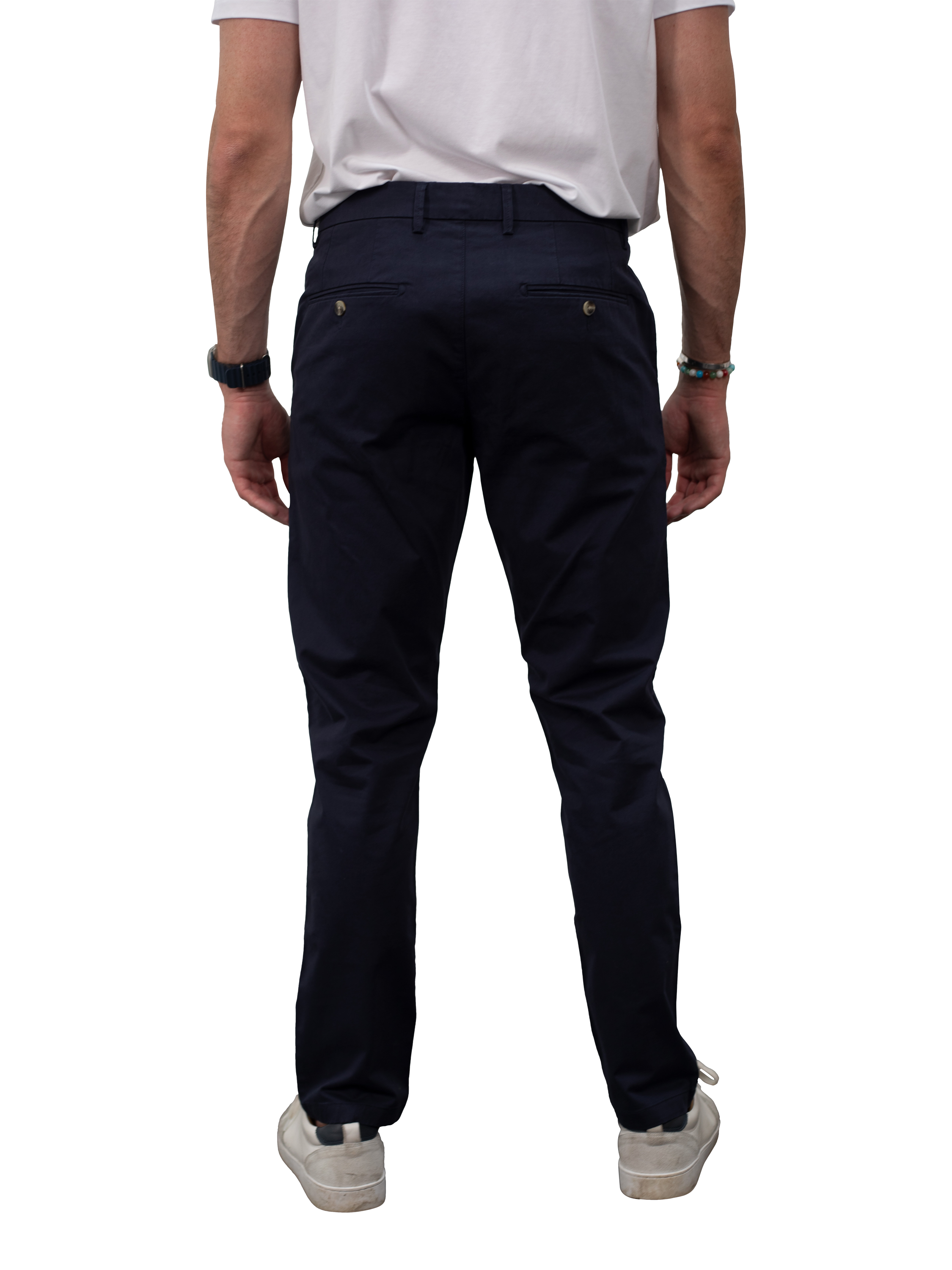 Product image 2 of 5, which shows Guards London Stretch Cotton Slim Fit Chinos, Navy, 30R
