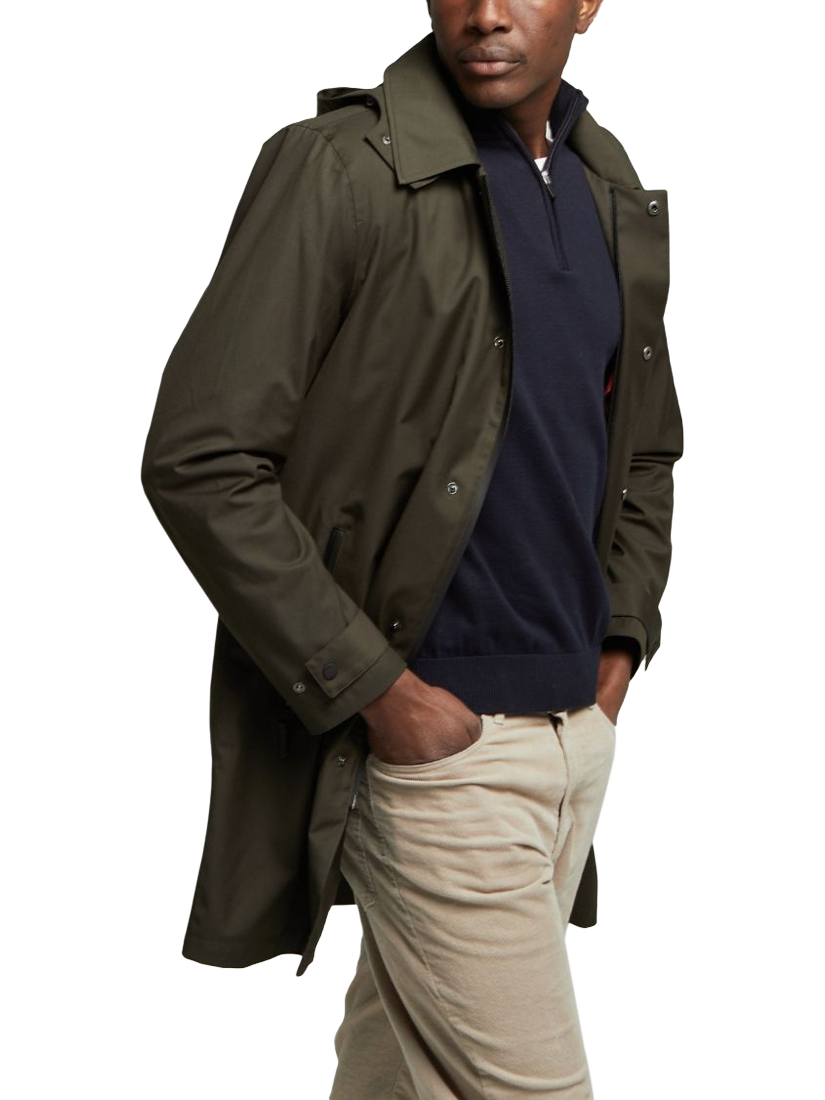 Product image 1 of 7, which shows Guards London Picton Lightweight Mac, Green, 36R