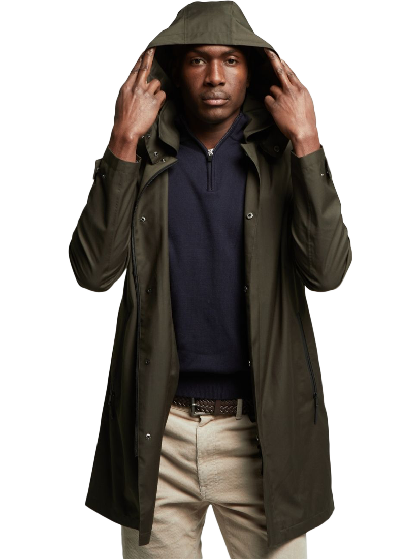 Product image 4 of 7, which shows Guards London Picton Lightweight Mac, Green, 36R