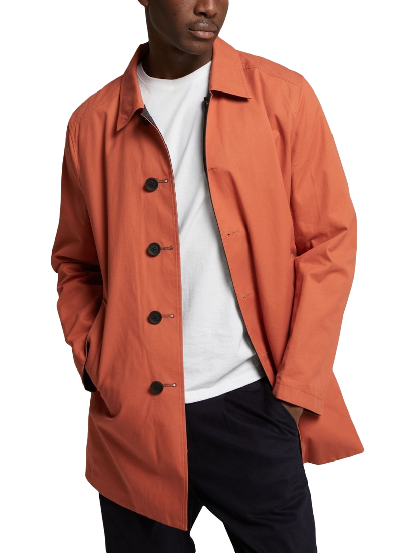 Orange raincoat mens online