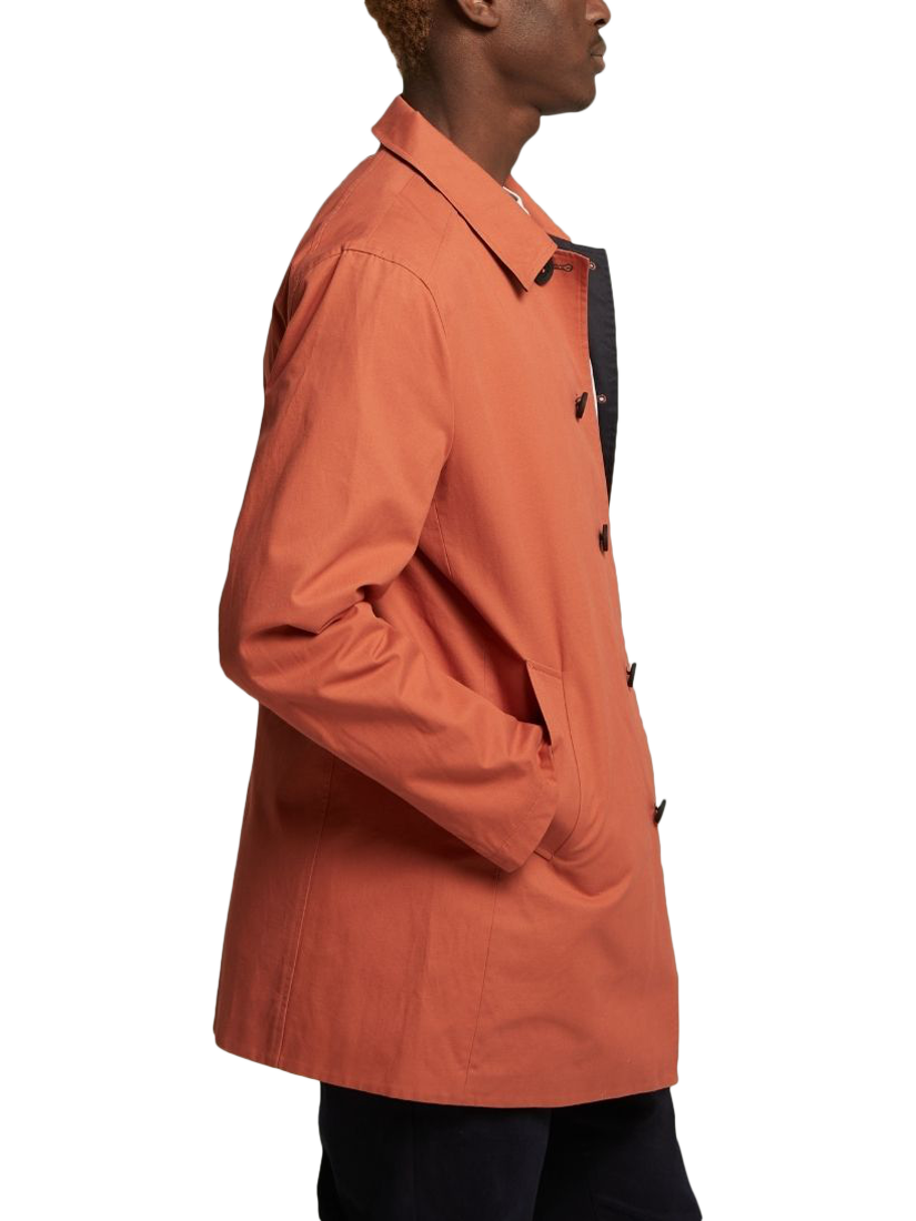 Product image 2 of 8, which shows Guards London Montague Reversible Raincoat, Orange/Navy, 36R