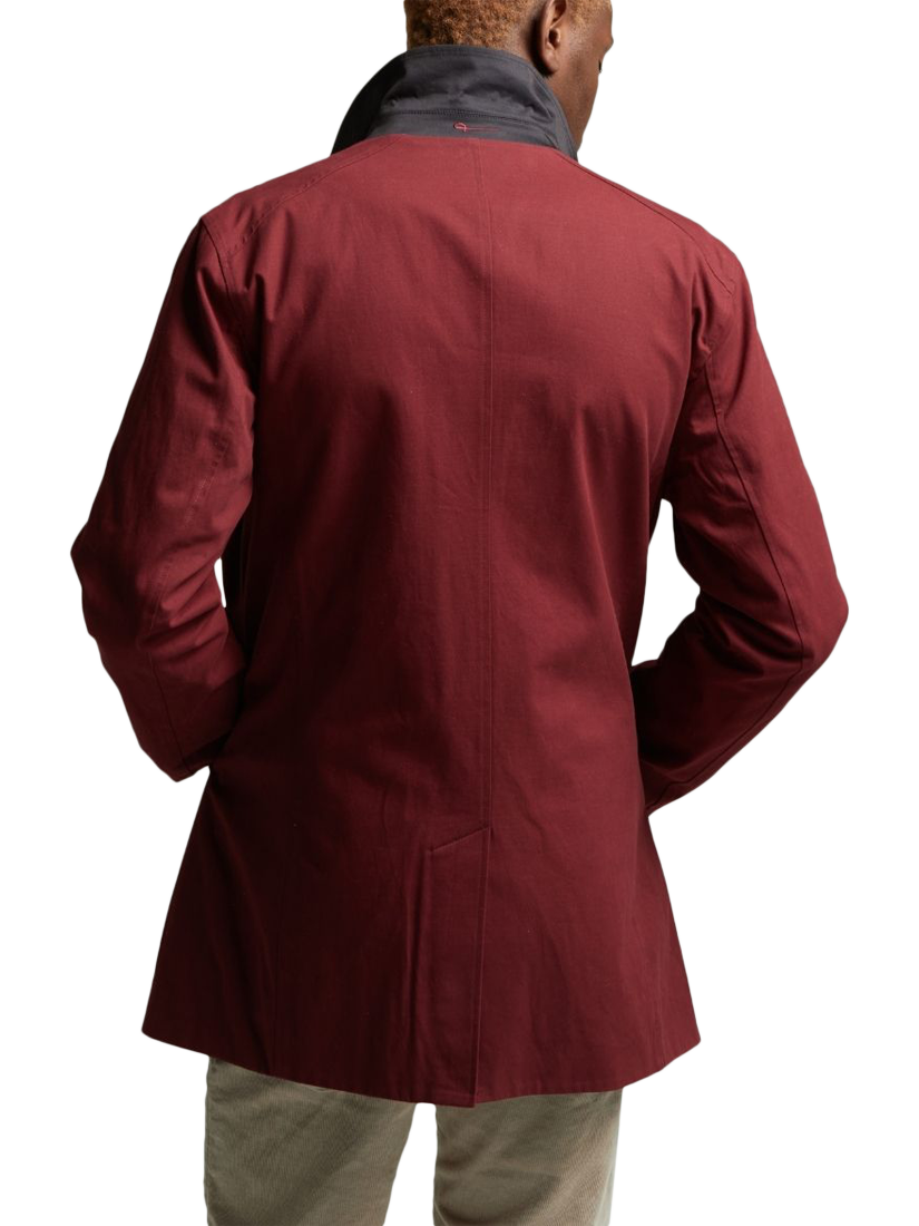 Product image 3 of 8, which shows Guards London Montague Reversible Raincoat, Wine/Navy, 36R
