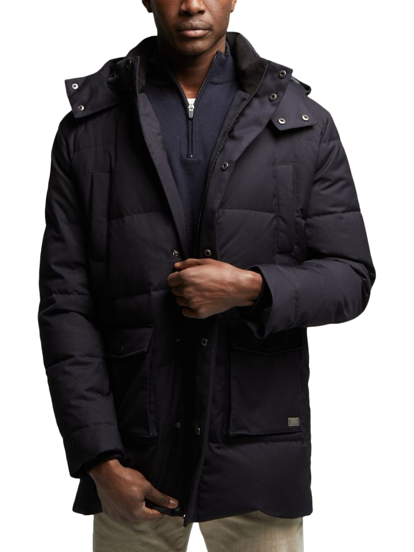 Guards London Stonehouse Showerproof Duck Down Parka Navy