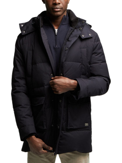 Guards London Stonehouse Showerproof Duck Down Parka, Navy, Navy