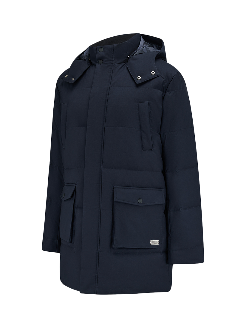 Product image 5 of 7, which shows Guards London Stonehouse Showerproof Duck Down Parka, Navy, 36R