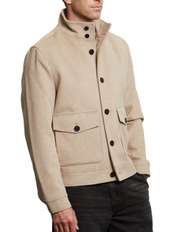 Guards London Dalton Wool Blend Harrington Jacket, Oatmeal