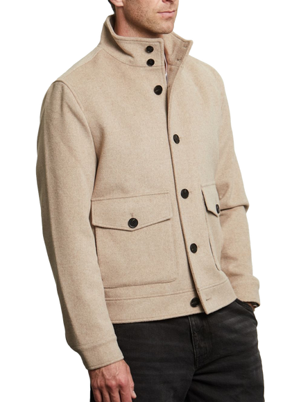 Guards London Dalton Wool Blend Harrington Jacket, Oatmeal