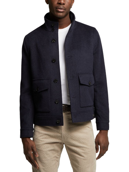 Guards London Dalton Wool Blend Harrington Jacket, Navy