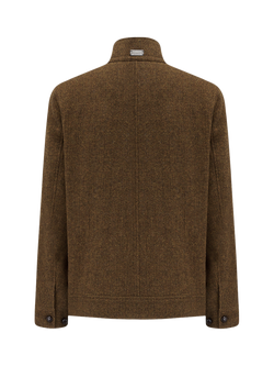 Guards London Cameron Wool Tweed Harrington Jacket - view 2, Brown