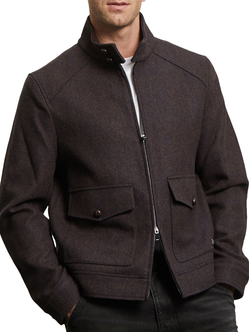 Guards London Cameron Wool Tweed Harrington Jacket