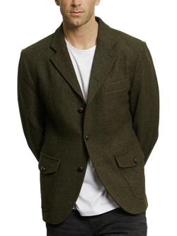 Guards London Allenby Wool Tweed Blazer, Green
