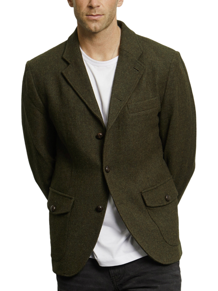 Guards London Allenby Wool Tweed Blazer, Green