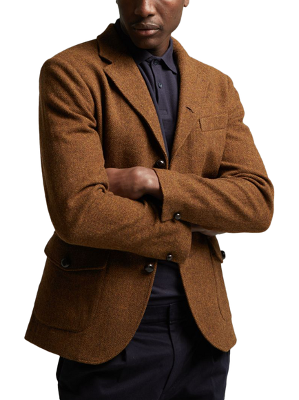 Guards London Allenby Wool Tweed Blazer, Brown