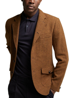 Guards London Allenby Wool Tweed Blazer - view 2, Brown