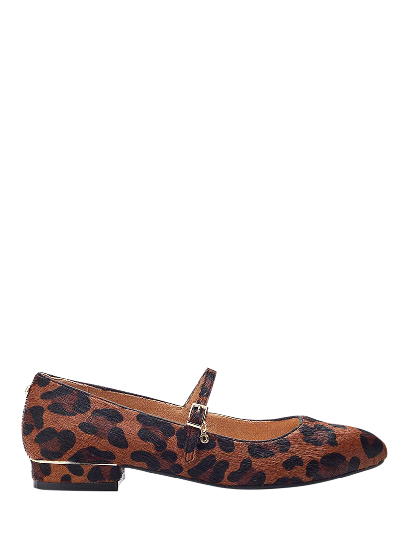 Product image 1 of 4, which shows Moda in Pelle Florentin Leather Leopard Mary Janes, Multi, 3