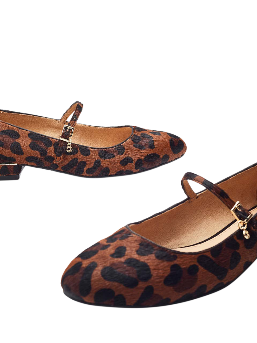 Moda in Pelle Florentin Leather Leopard Mary Janes, Multi