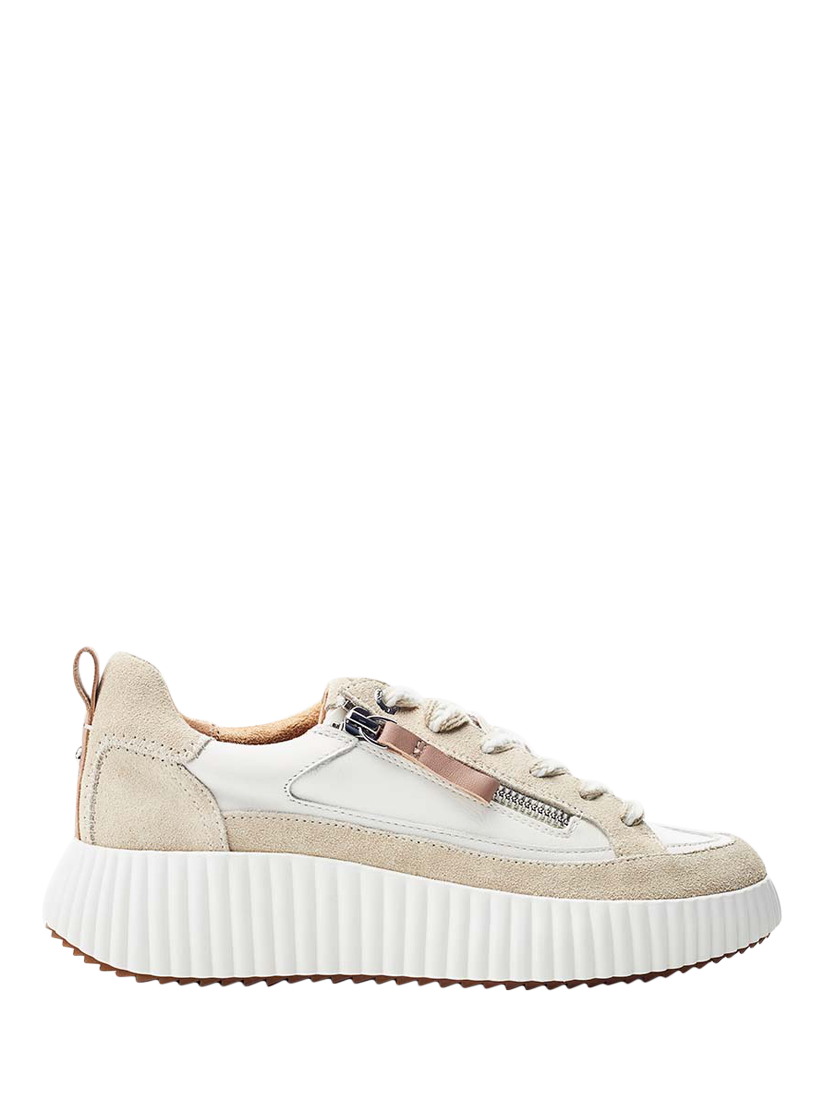 Moda in Pelle Bouville Leather Chunky Zip Detail Trainers