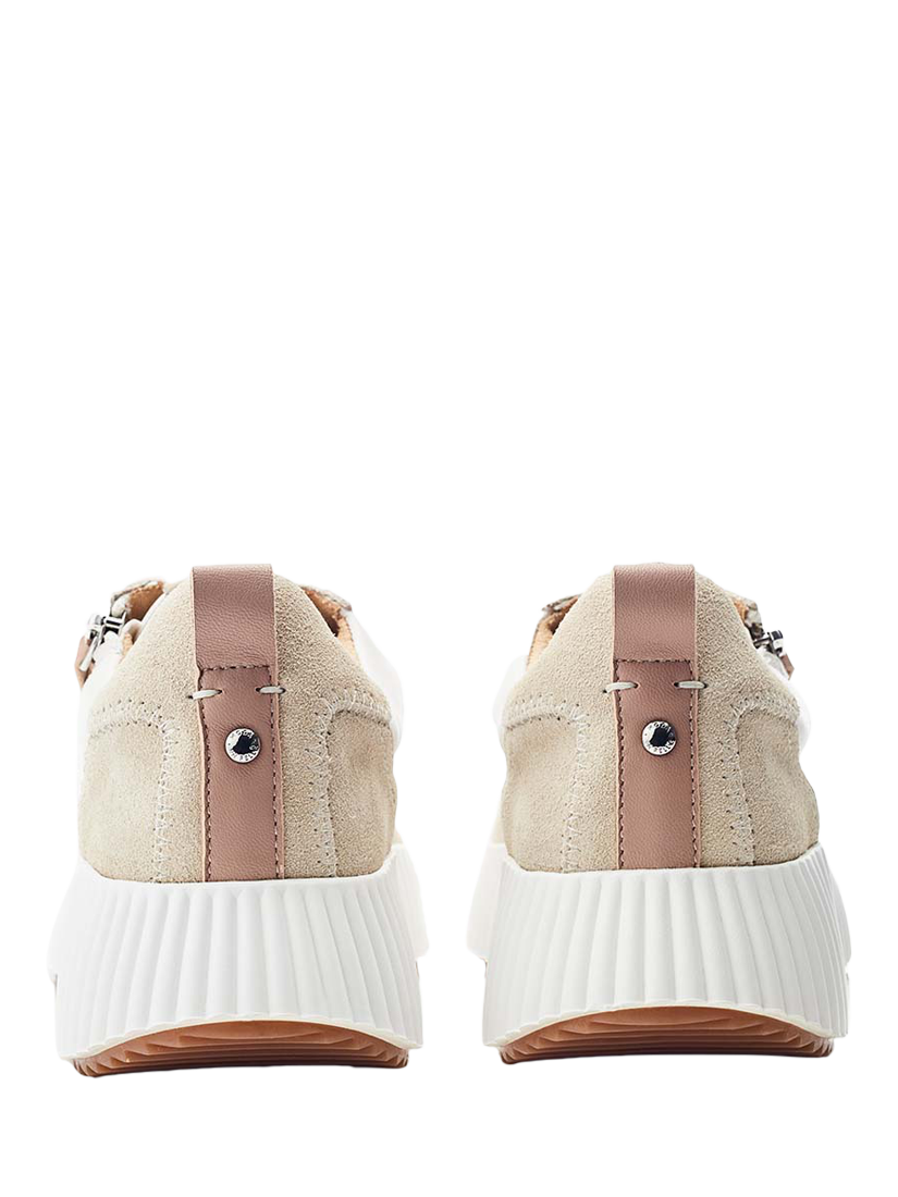 Moda in Pelle Bouville Leather Chunky Zip Detail Trainers