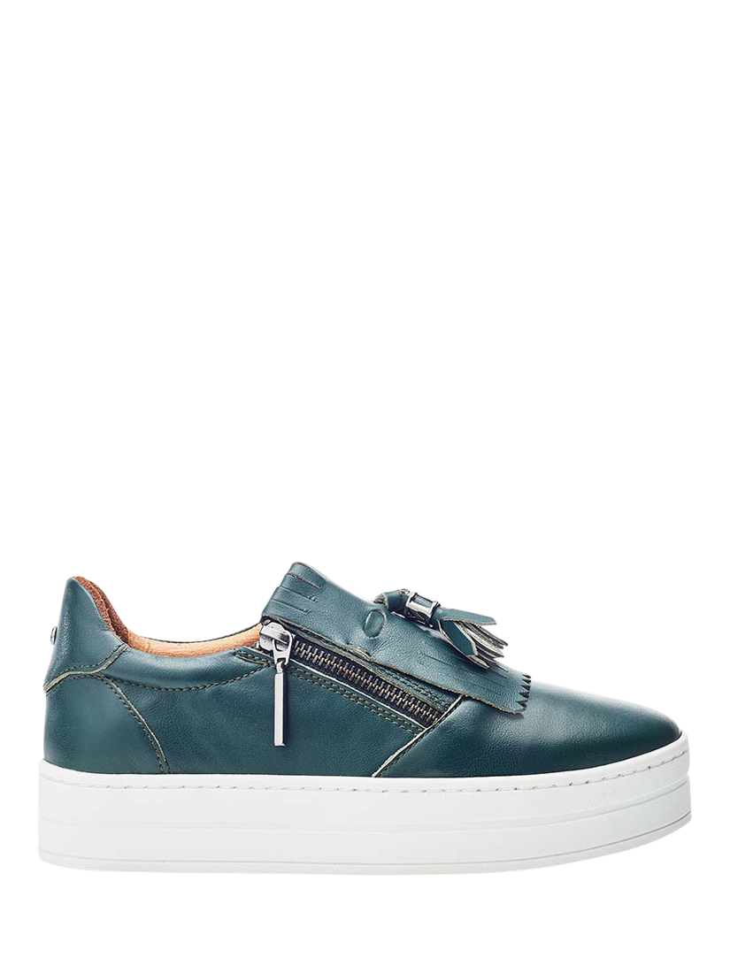 Moda in Pelle Bessans Leather Tassel Detail Trainers