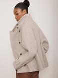 Mint Velvet Button Front Wool Blend Coat, Neutral