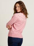 Brakeburn Florisle Knit Cardigan, Pink/White