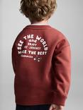 Mango Kids' Explorer Sweatshirt, Dark Red