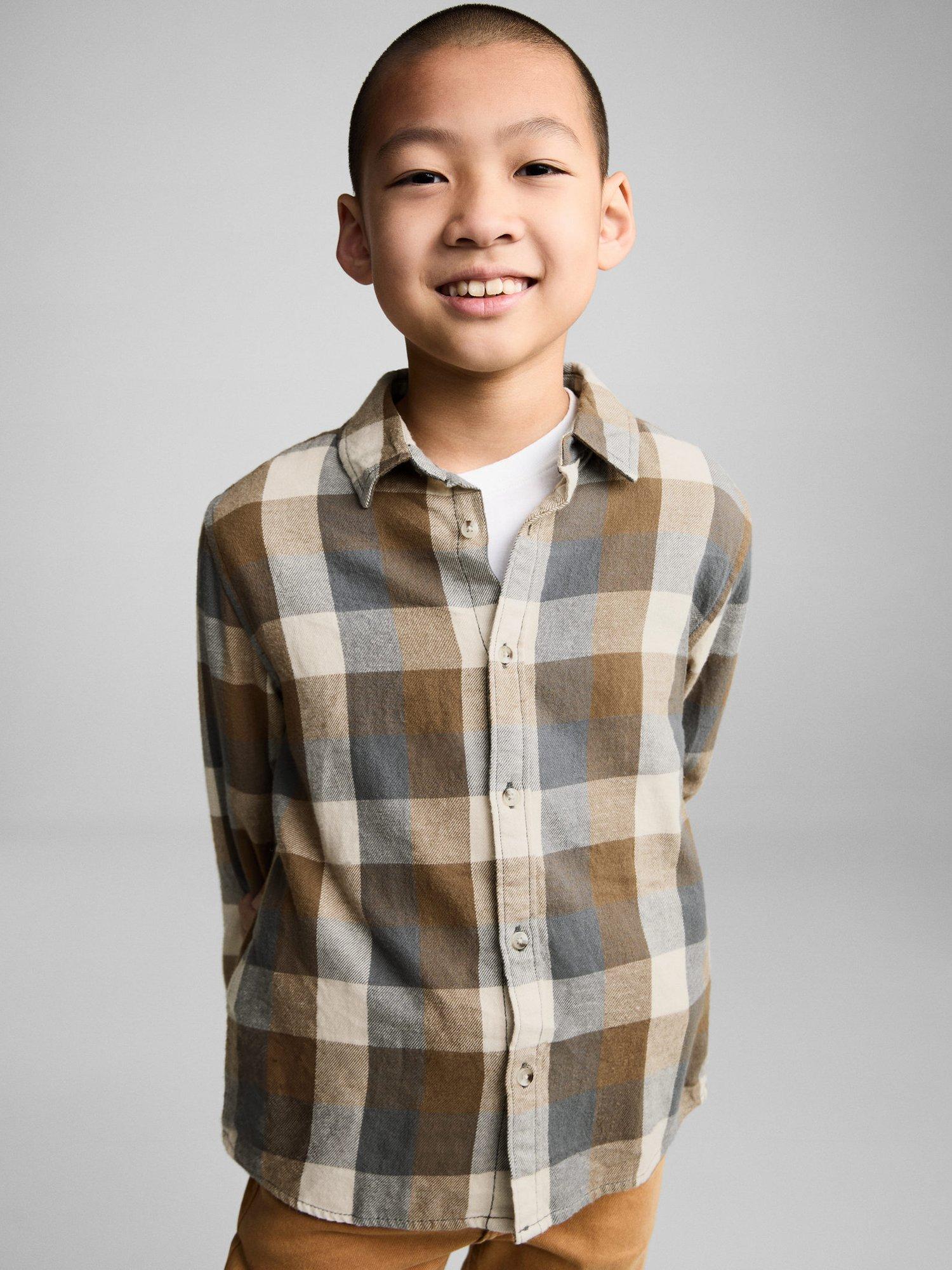 Mango Kids' Marcos Check Shirt, Multi