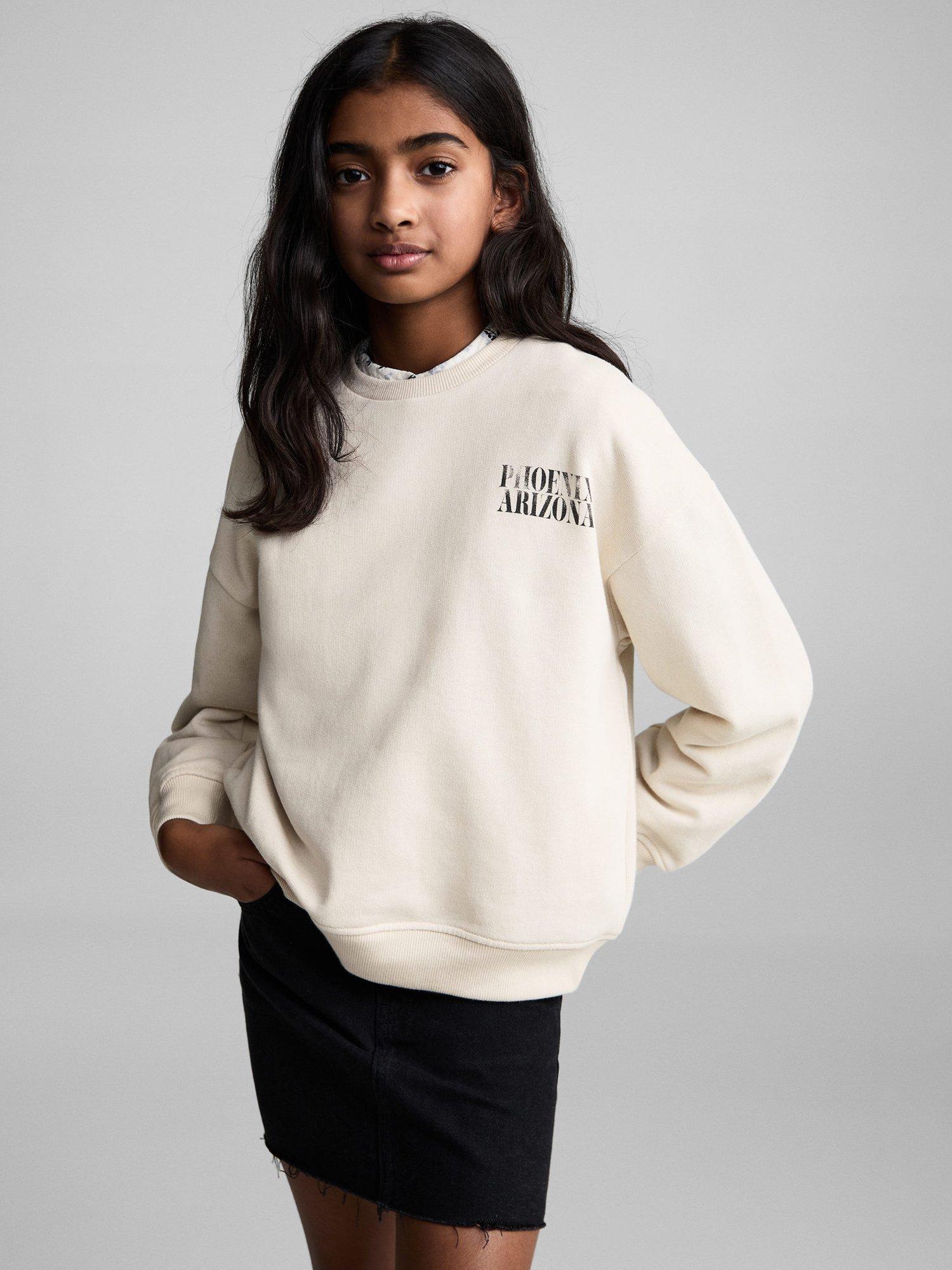 Mango Kids' Western Sweatshirt, Cream