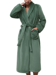 Femilet Teddy Soft Feel Dressing Gown, Sage Green