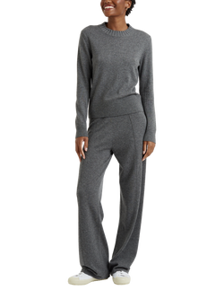 Chinti & Parker Wool & Cashmere Blend Cropped Sweatshirt, Grey