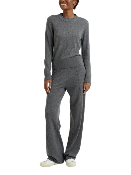 Chinti & Parker Wool & Cashmere Blend Cropped Sweatshirt, Grey