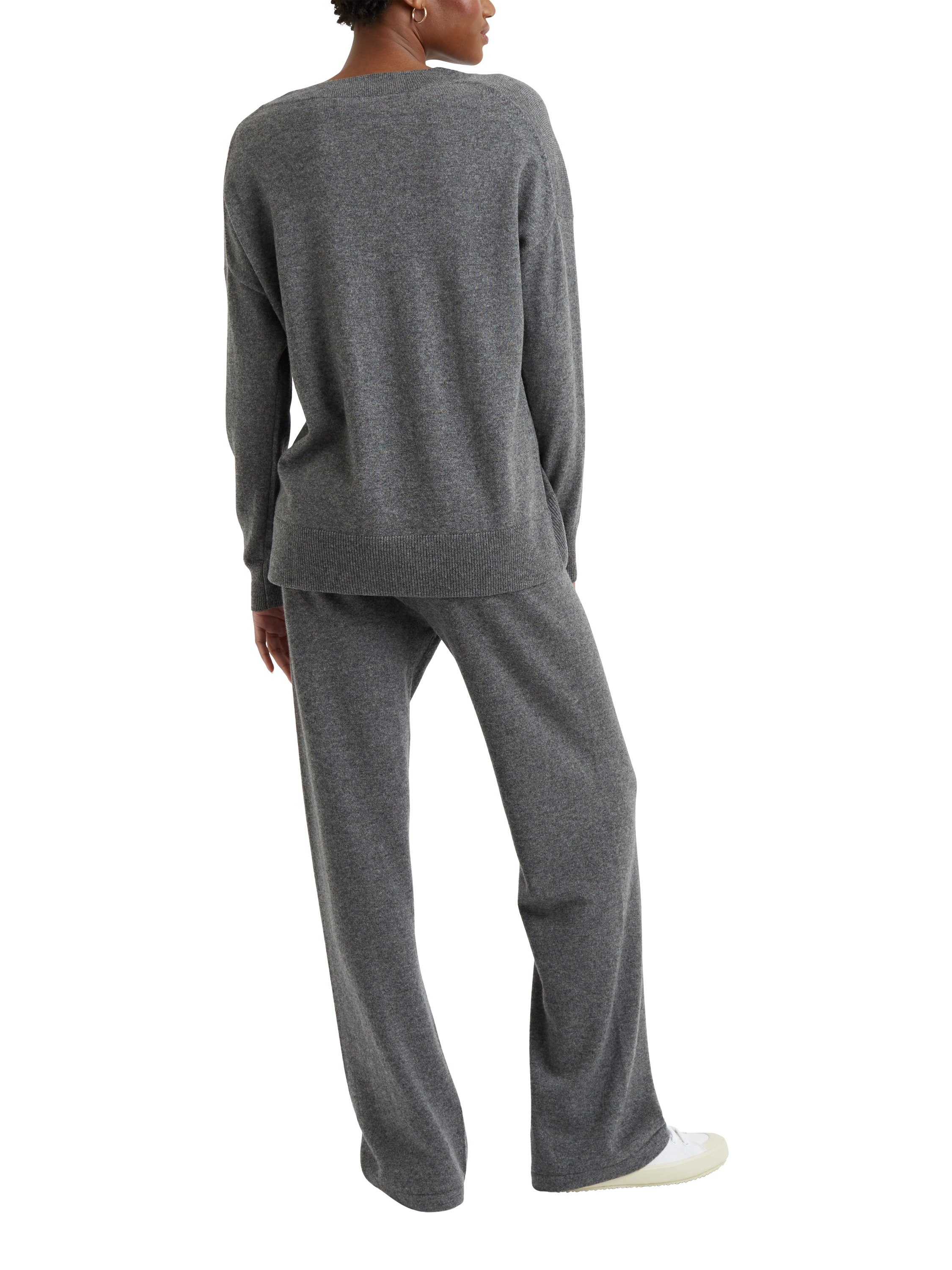 Product image 2 of 3, which shows Chinti & Parker Slouchy Wool Cashmere Jumper, Grey, XS