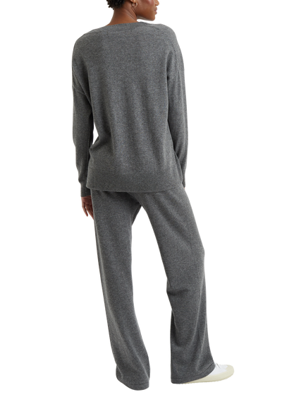 Chinti & Parker Slouchy Wool Cashmere Jumper, Grey - view 2, Grey